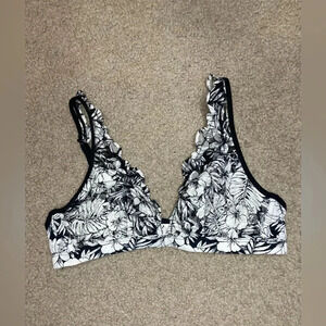 Victoria’s Secret Pink Floral Bralette Size Small White Black